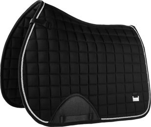 Produktbild von EQPRO Deluxe Satteldecke für Pferde aus Nylon in Schwarz für Vollblut