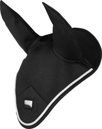 EQPRO Precious Fliegenhaube für Vollblut Pferde aus Stoff in Weiß und Schwarz – Bild 1 von 1