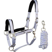 Produktbild von EQPRO Precious Pferd Halfter aus Polypropylen in Weiß Silber Blau Größe XFull