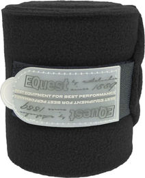 Produktbild von EQuest Alpha Fleece Gamaschen für Pferde 4er Set Schwarz