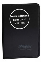 Produktbild von EQuest Equidenpassmappe aus Kunstleder in Schwarz mit individuellem Logo