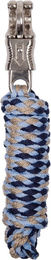 EQuest Führstrick Ultimo mit Panikhaken aus geflochtenem Material Silber Blau 200 cm – Bild 1 von 1