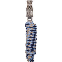 Produktbild von EQuest Führstrick Ultimo mit Panikhaken aus geflochtenem Material Silber Blau 200 cm