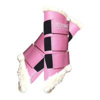 Produktbild von EQuest Gamaschen Soft 2er Set aus Weblammfell in Rosa für Pferde