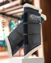 Produktbild von EQuest Gamaschen Soft 2er Set Black Nature aus Weblammfell in Schwarz