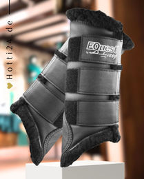 Produktbild von EQuest Gamaschen Soft 2er Set Schwarz mit Weblammfell