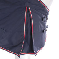 Produktbild von EQuest Halifax Turnout Rain Outdoordecke für Pferde mit Fleece-Futter marine rot weiß