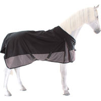 Produktbild von EQuest Halifax Turnout Rain Pferdedecke mit Fleece-Futter Schwarz Grau