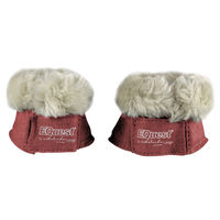 Produktbild von EQuest Hufglocken Melange Fleece für Shettys 2er Set Rot Bunt