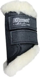 EQuest Soft-Gamasche Melange Plüsch für Shetty und Minishetty in Schwarz – Bild 1 von 2