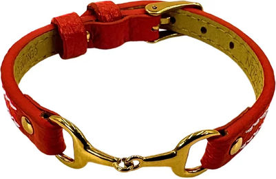 Equestrian Shop Armband aus Edelstahl ohne Strass für Unisex in Gold Orange oder Rot – Bild 1 von 1