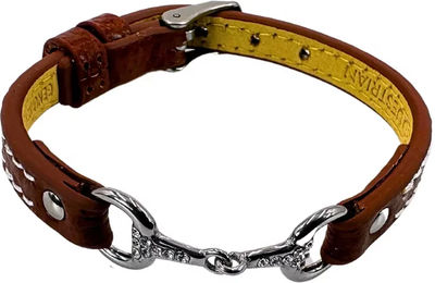 Produktbild von Equestrian Shop Armband für Damen aus Edelstahl in Gold und Braun 15 cm bis 19 cm