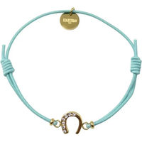 Produktbild von Equestrian Shop Lola Armband aus Edelstahl in Gold und Türkis Unisex 14 cm bis 20 cm