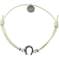 Produktbild von Equestrian Shop Lola Armband aus Edelstahl in Weiß Unisex 14 cm bis 20 cm