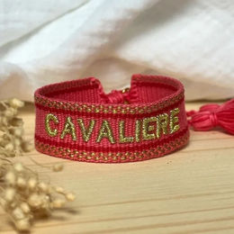Equestrian Shop Stoffarmband Unisex Orange Rot 15 cm bis 22 cm – Bild 1 von 1