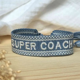 Equestrian Shop Super Coach Armband aus Stoff in Blau für Damen und Herren 15 cm bis 22 cm – Bild 1 von 1