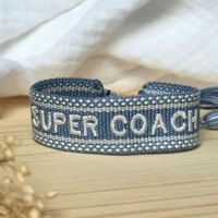 Produktbild von Equestrian Shop Super Coach Armband aus Stoff in Blau für Damen und Herren 15 cm bis 22 cm