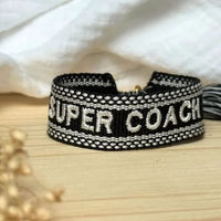 Produktbild von Equestrian Shop Super Coach Armband aus Stoff in Schwarz für Unisex 15 cm bis 22 cm