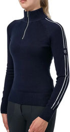 Produktbild von Equestrian Stockholm 1/4-Zip-Pullover Damen Blau Baumwolle 2XS