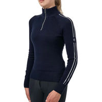 Produktbild von Equestrian Stockholm 1/4-Zip-Pullover Damen Blau Baumwolle 2XS