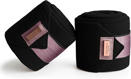 Equestrian Stockholm Anemone Fleecebandagen für Pferde aus Polyester in Schwarz oder Rosa – Bild 1 von 1