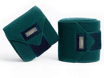 Equestrian Stockholm Bandagen Emerald aus Fleece in Grün Blau Silber 4 m – Bild 1 von 1