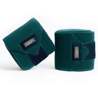 Produktbild von Equestrian Stockholm Bandagen Emerald aus Fleece in Grün Blau Silber 4 m