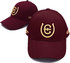 Equestrian Stockholm Baseballcap Unisex aus Baumwolle Bordeaux Gold – Bild 1 von 1