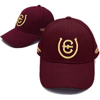 Produktbild von Equestrian Stockholm Baseballcap Unisex aus Baumwolle Bordeaux Gold