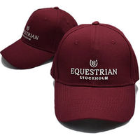 Produktbild von Equestrian Stockholm Baseballcap Unisex aus Baumwolle Bordeaux Silber