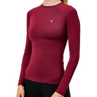 Produktbild von Equestrian Stockholm Baselayer Damen Langarm Dynamic Bordeaux Longsleeve mit UPF30+ XXL