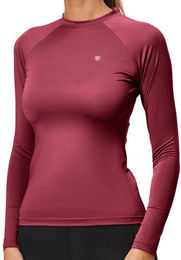 Equestrian Stockholm Baselayer Damen Langarm Dynamic Merlot Longsleeve mit UPF30+ XS – Bild 1 von 1