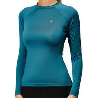 Produktbild von Equestrian Stockholm Baselayer Damen Langarm Dynamic Teal Blue Longsleeve Größe M