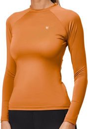 Equestrian Stockholm Baselayer Damen Langarmshirt Dynamic Orange Größe M mit UPF30+ – Bild 1 von 2