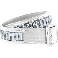 Produktbild von Equestrian Stockholm Contest Thin Ledergürtel für Damen in Weiß mit Silber Details 70 cm