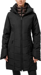 Equestrian Stockholm Denali Lange Daunenjacke für Damen in Schwarz Größe M – Bild 1 von 11