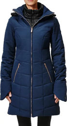 Produktbild von Equestrian Stockholm Denali Lange Daunenjacke für Damen mit Thermolite Blau 2XS