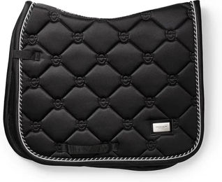 Equestrian Stockholm Dressurschabracke für Warmblut in Schwarz mit Silber in Polyester – Bild 1 von 3