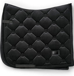 Equestrian Stockholm Dressurschabracke Velvet Black aus Samt in Schwarz Größe Full – Bild 1 von 2