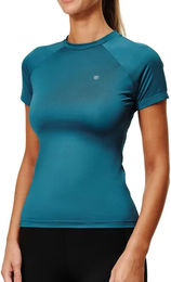 Produktbild von Equestrian Stockholm Dynamic Reitshirt Damen Baselayer Ganzjährig Blau Türkis Grösse 2XS