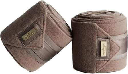 Produktbild von Equestrian Stockholm Fleece Gamaschen für Pferde in Beige und Braun