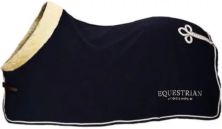 Produktbild von Equestrian Stockholm Fleecedecke für Pferde in Blau und Silber