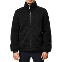 Produktbild von Equestrian Stockholm Fleecejacke für Herren in Schwarz Teddy-Optik Größe XL