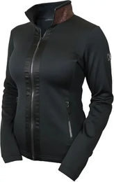 Produktbild von Equestrian Stockholm Fleecejacke mit Reißverschluss für Damen in Schwarz oder Braun