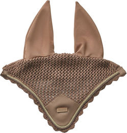 Produktbild von Equestrian Stockholm Fliegenhaube aus Baumwolle für Warmblut in Beige oder Braun