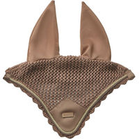 Produktbild von Equestrian Stockholm Fliegenhaube aus Baumwolle für Warmblut in Beige oder Braun