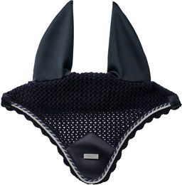 Produktbild von Equestrian Stockholm Fliegenhaube für Warmblut aus Baumwolle in Blau oder Schwarz