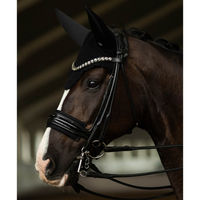 Produktbild von Equestrian Stockholm Fliegenhaube Modern Breeze Padded Clean Schwarz für Warmblut