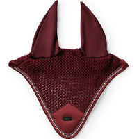 Produktbild von Equestrian Stockholm Fliegenhaube Modern Crystal für Pferde Bordeaux Rot Cob