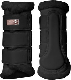 Equestrian Stockholm Gamaschen Black Blush Brushing Boots Schwarz Größe M – Bild 1 von 1